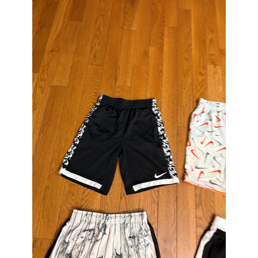 Nike Dri-FIT Boys Basketball Shorts Bundle 4pk Black White Orange Graphic Size L - Picture 5 of 8